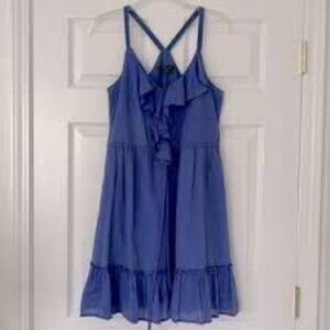 Naked zebra ruffles silk blend dress size Small